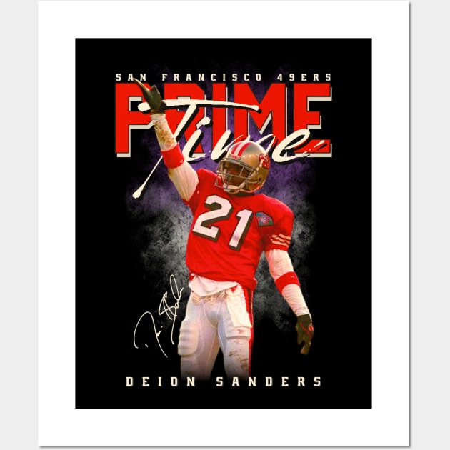 Deion Sanders - San Francisco 49ers Original Aesthetic Tribute 〶 Wall Art by Terahertz'Cloth